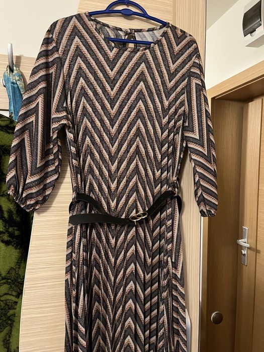 Rochie plisata cu curea