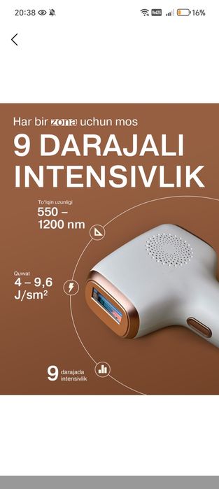 Depilazer pro kafolat taloni bilan