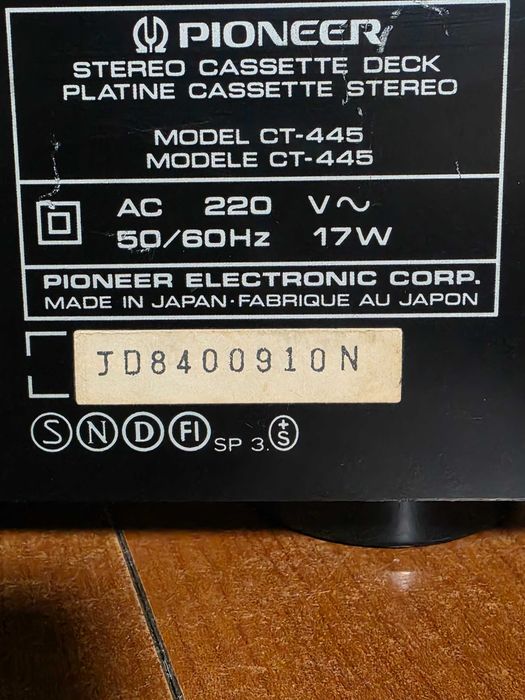 Pioneer CT-445, Dolby B/C HX Pro, Made in Japan, 2-MOTOR! impecabil.!