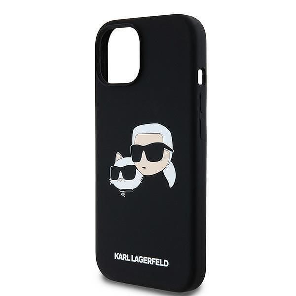 Karl lagerfeld klhmp15sskchpplk iphone 15 / 14 / 13 black hardcase sil