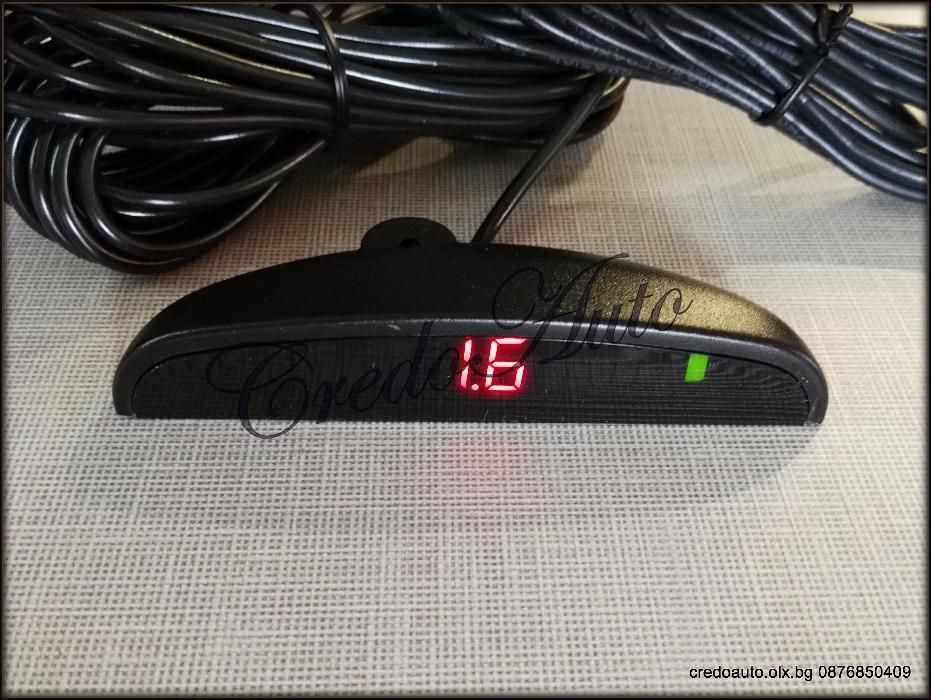 Промо!Парктроник с 4 сензора+дисплей черен или сив Гаранция 6м