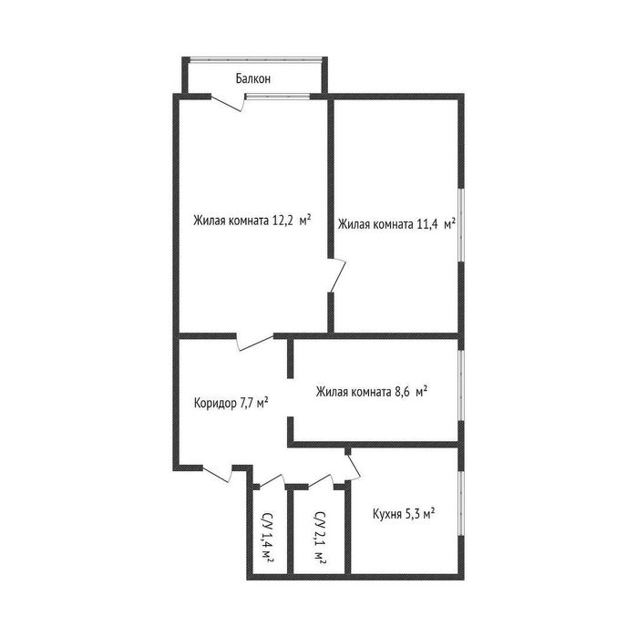 3х комнатная квартира по ул.Алтынсарина за 20 млн тнг