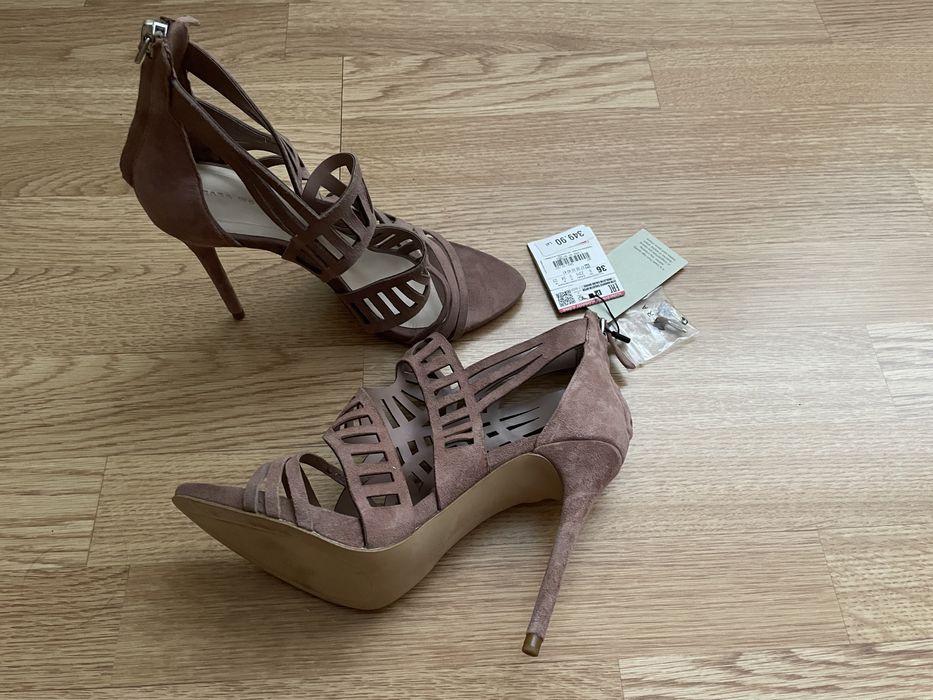 Sandale Zara din piele intoarsa