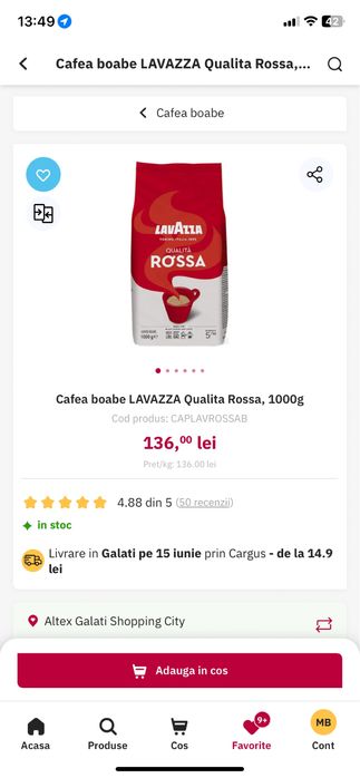 Cafea boabe Lavazza Qualita Rossa,  1 kg