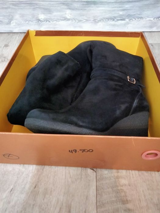 Сапоги замша  на платформе