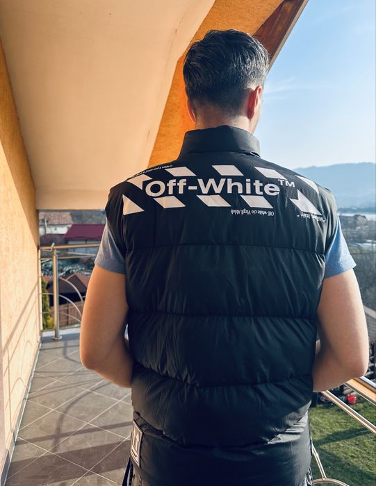 Vesta de primavara umplutura puf Off White