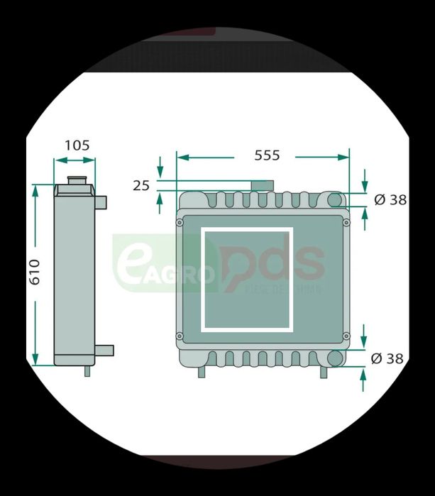 Radiator tractor new holland CASE IH