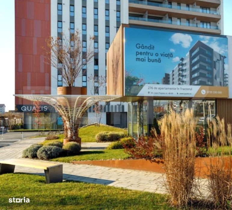 Apartament cu 2 camere, 52 mp, Tractorul