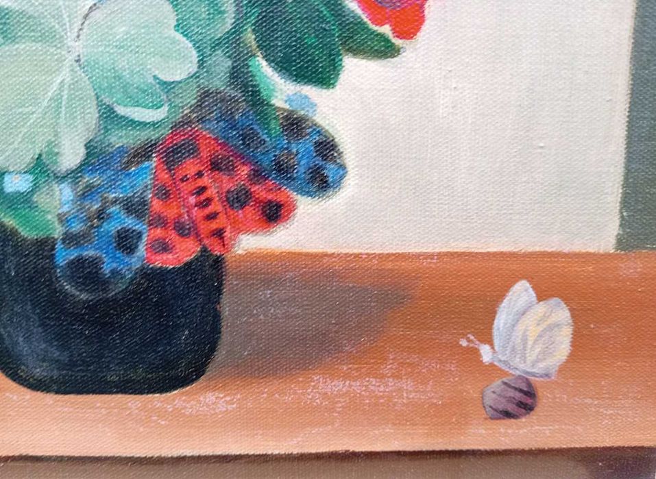 Tablou vechi - armonie florala - semnat si datat Walgraeve `79