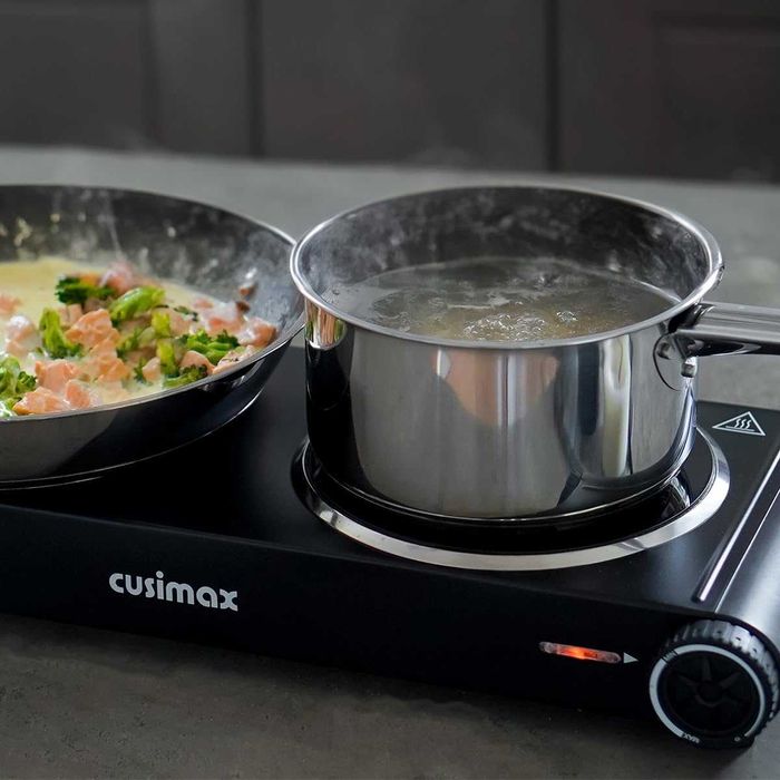 CUSIMAX двоен електрически котлон 2400 W,преносим инфрачервен плот