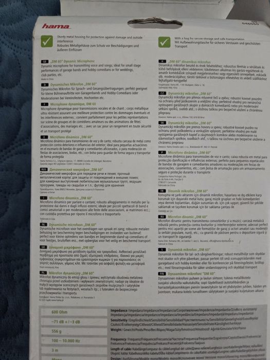 Microfon HAMA Dynamic DM 60 nou