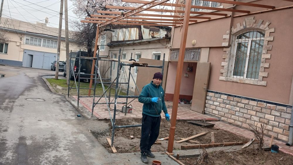 Том навес сварка ишлари