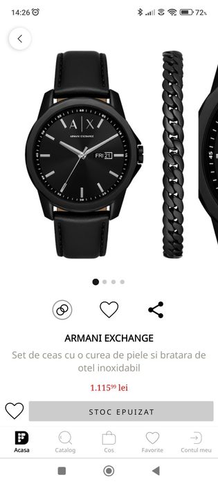 Ceas Armani Exchange
Ceas Banks Gift Set AX7147SET Black