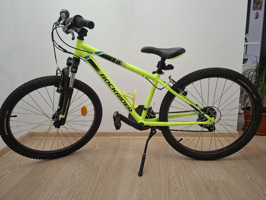 Bicicletă MTB Rockrider ST500 24” galben – aproape nouă, foarte puțin folosită