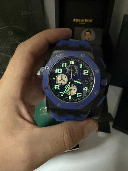 audemars piguet royal oak черно-синьо