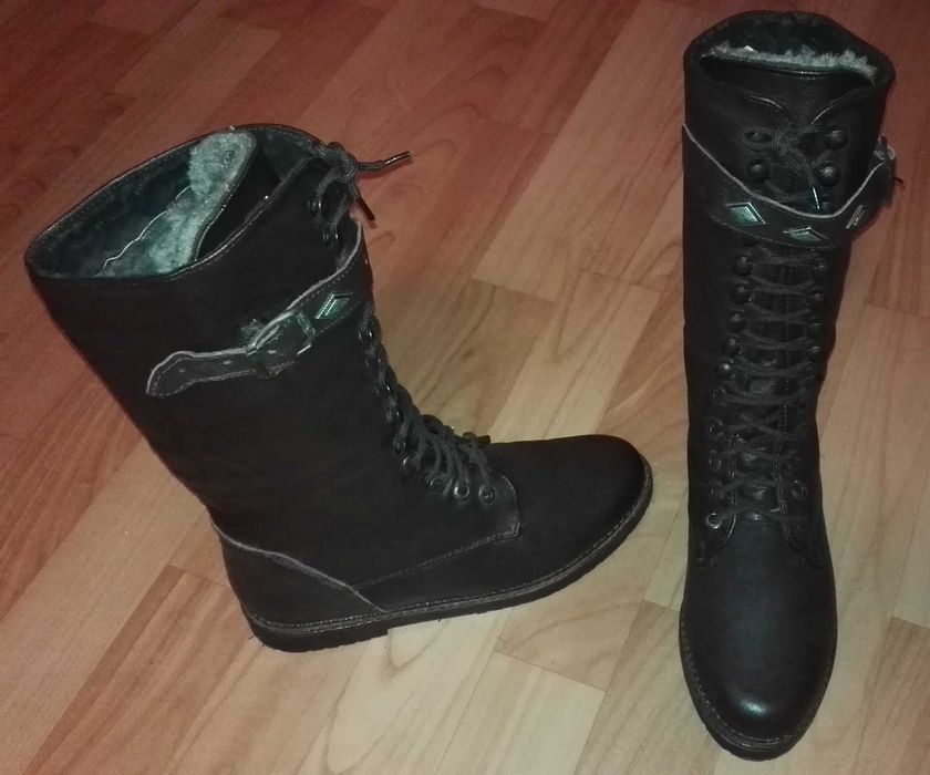 Сапоги кожаные с мехом, Австрия. размер 39