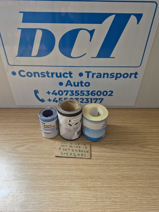 Set 3x role smirghel, hartie abraziva - lot 12-25-5
