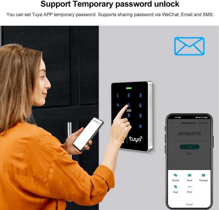 WiFi Tuya RFID клавиатура за контрол на достъпа IP68 (САМО КЛАВИАТУРА)