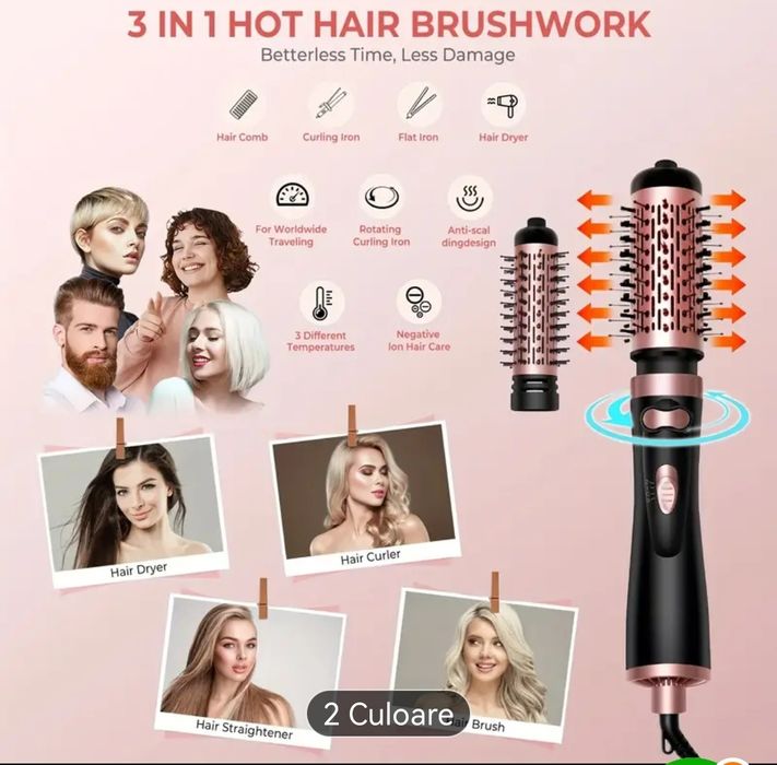 Perie rotativa 3in1 noua