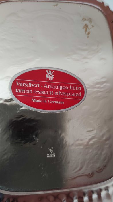 Масивна немска посребрена купичка с гравирано дъно