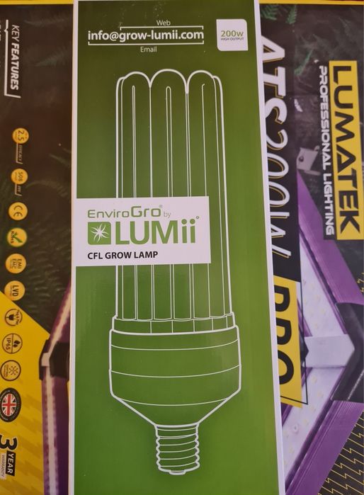 Продавам CFL лампа Lumii Envirogro 200w (9U) 2700k Warm White