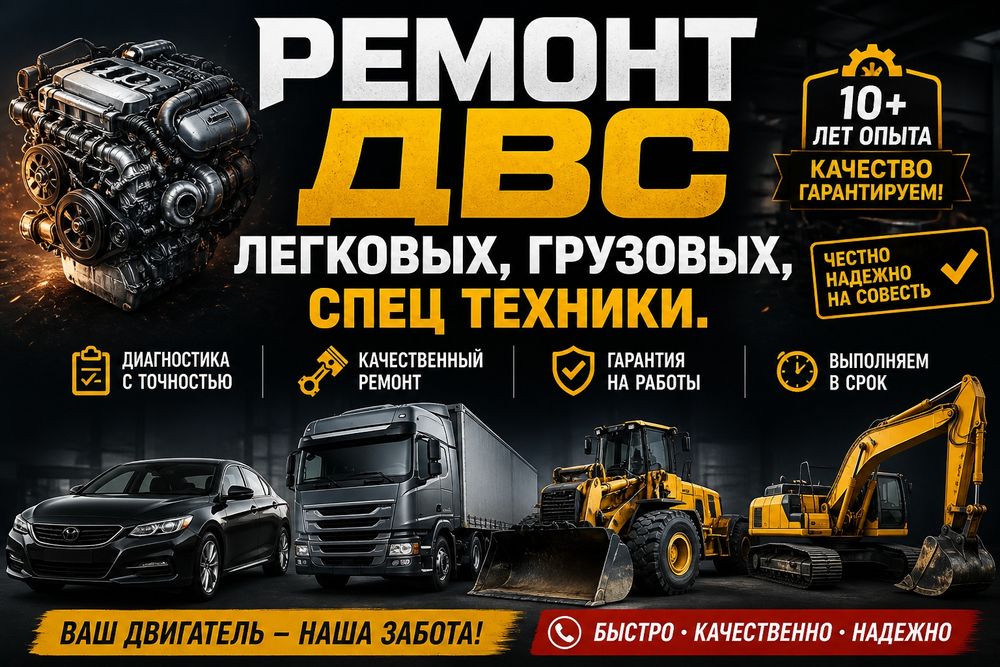 Ремонт ДВС легковых,грузовых,спец техники
