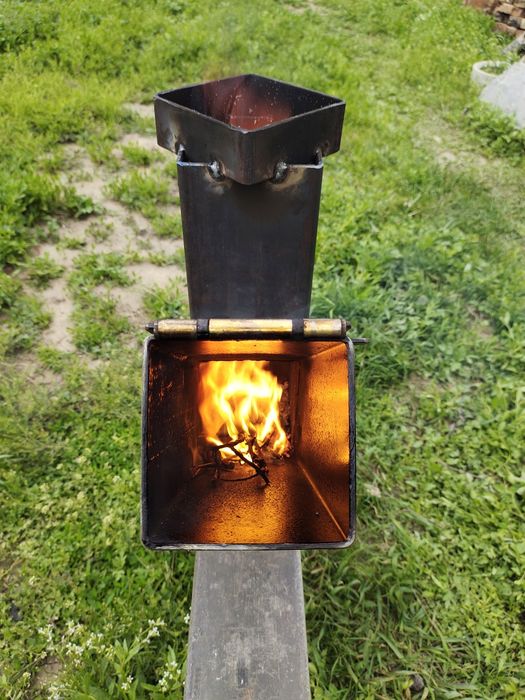 Ракетная печка из профтруба