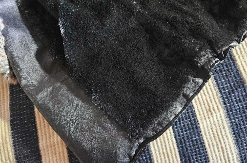 Дамско кожено яке, черно