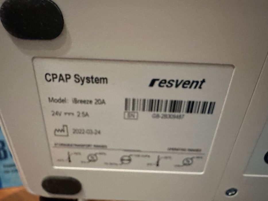 CPAP апарат Resvent iBreeze 20A. + маска Resumed (Почти нови)