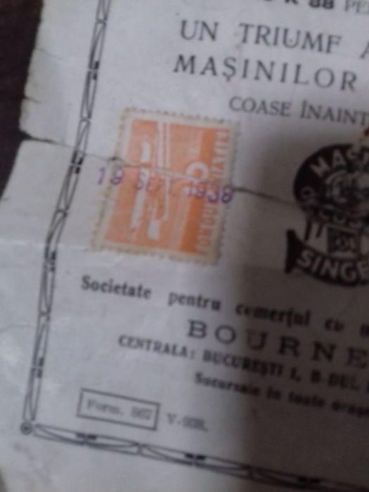 Masita de cusut Singer din 1938