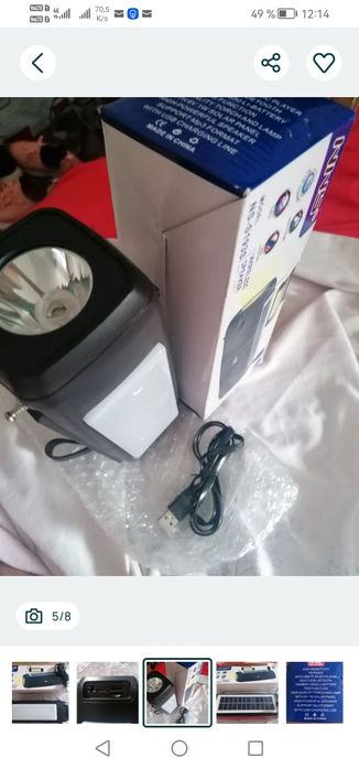 Kit supravietuire Boxa wireless portabila solara USB lantern mp3 player 5w Bluetooth