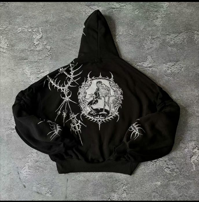 черное худи y2k sk8