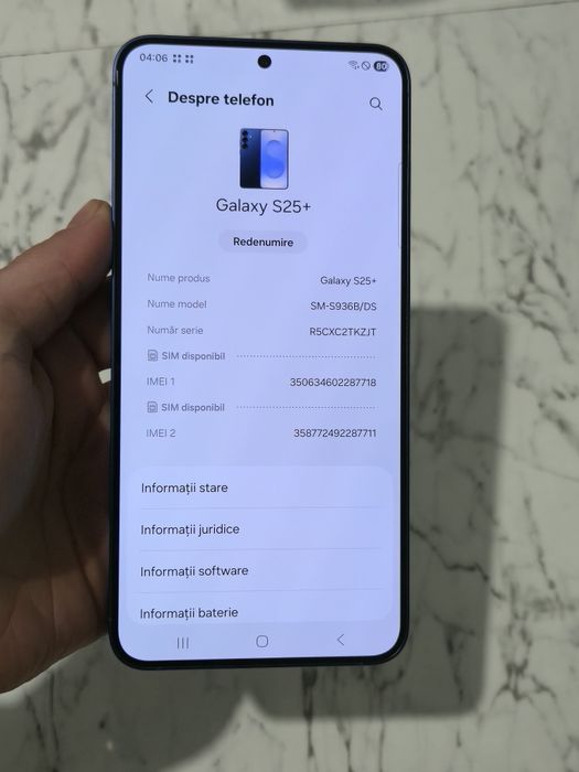 Vand/schimb Samsung S25 Plus 256gb
