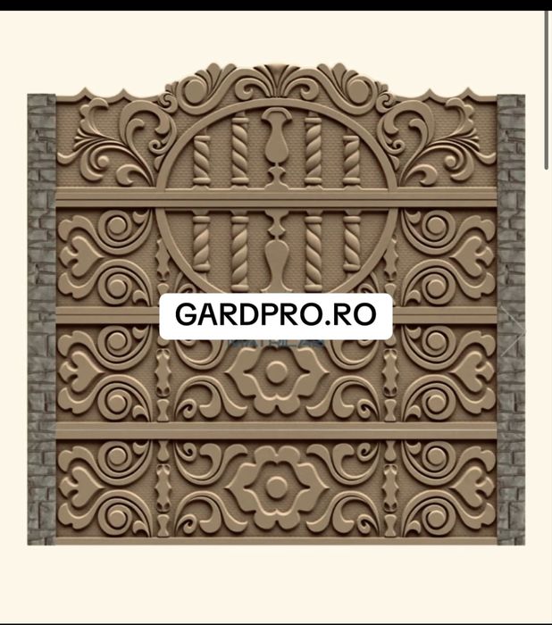 Gard din placi de beton industrial aditivat ciment r52