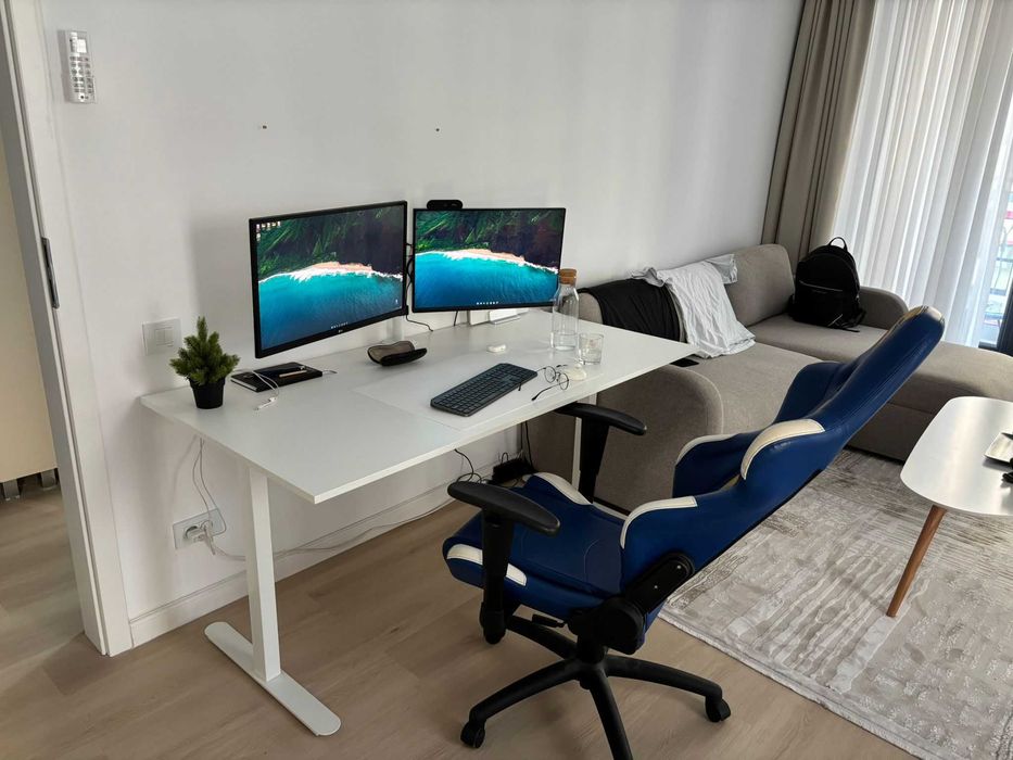 Birou mare alb 160cm x 80cm x 70 cm