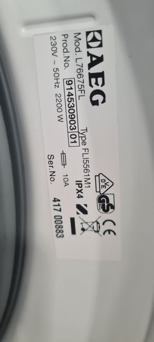 Пералня AEG Protex 7кг 1600обр А+++