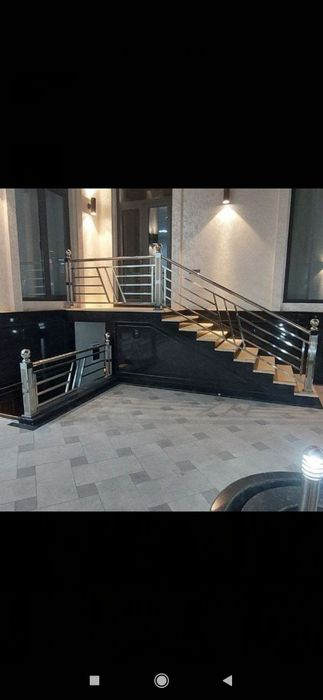 Перила стеклянные нержавейка усталари