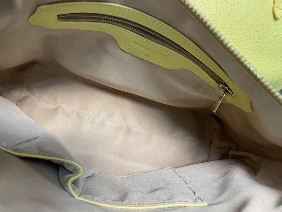 Patrizia Pepe двулицева голяма жълта чанта