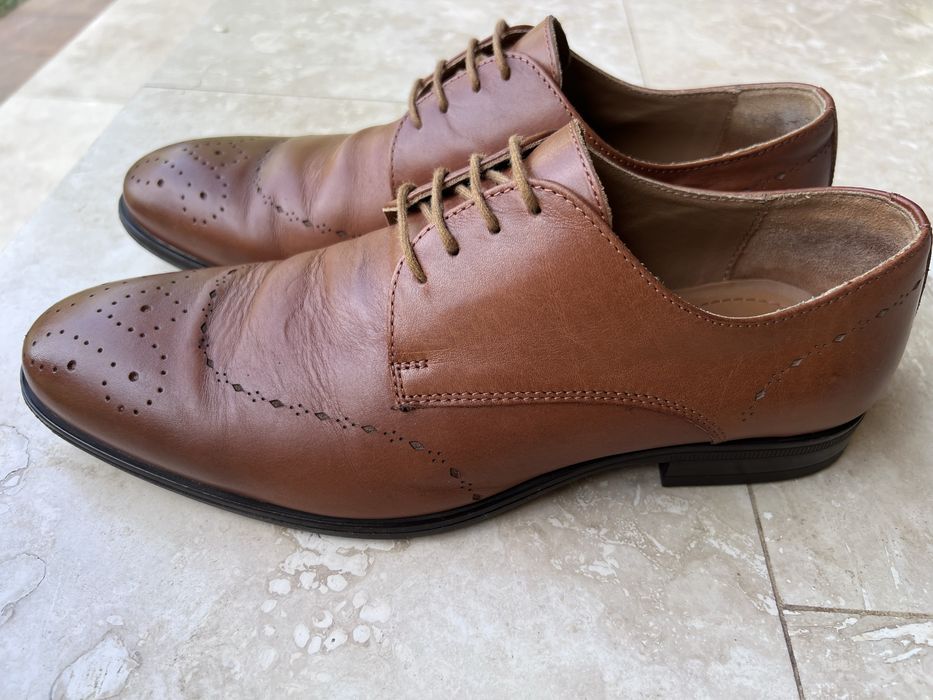 Pantofi eleganți bărbați piele naturală maro 40-41
