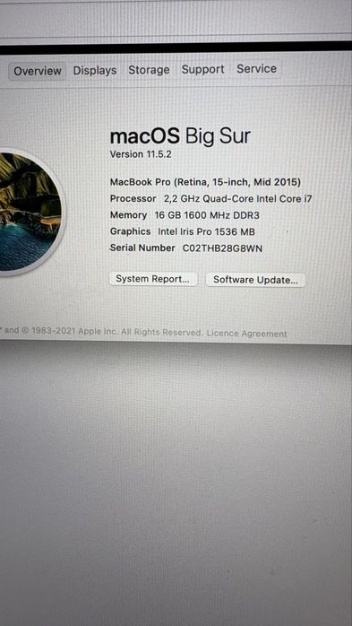 Apple MacBook Pro (Retina, 15-inch, Mid 2015)