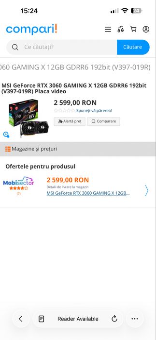 Placa video noua MSI GeForce RTX 3060 GAMING X 12GB GDRR6