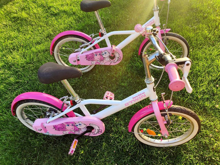 Bicicleta roz BTWIN Decathlon pt fete 4-6 ani