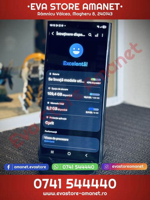 SAMSUNG Galaxy S22 Ultra 5G Black 128GB 8GB RAM Dual SIM