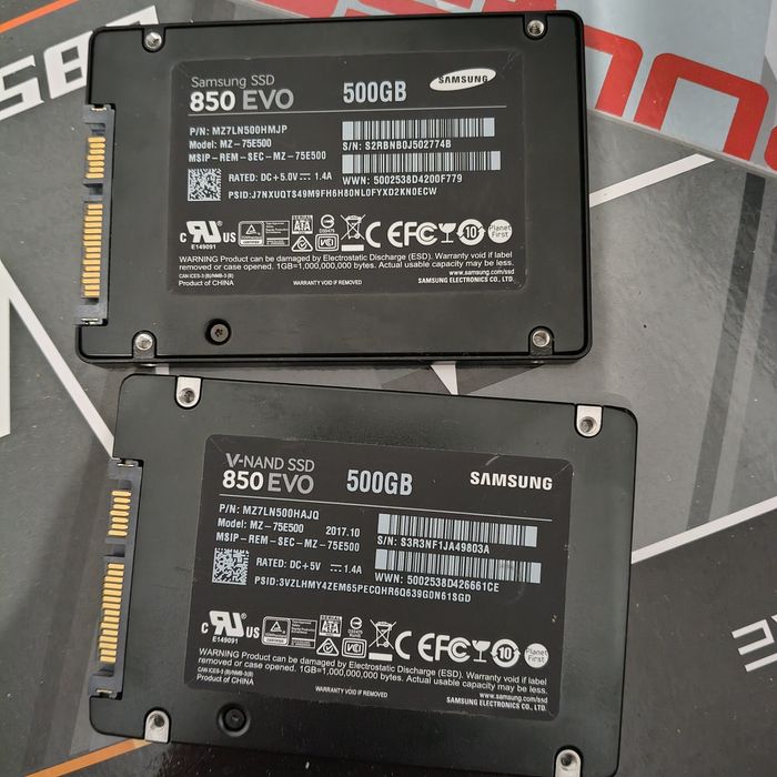 vand ssd samsung 850 evo 500gb sata3 second hand 2.5"