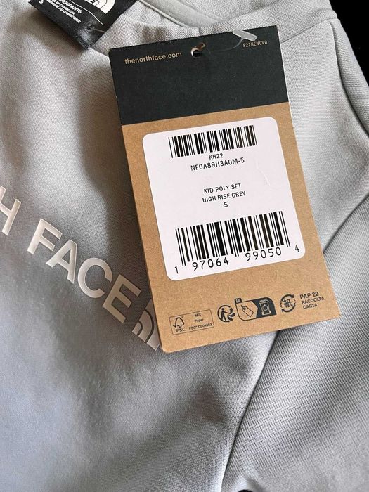 Детски сет The North Face Poly Set  Сив Нов!