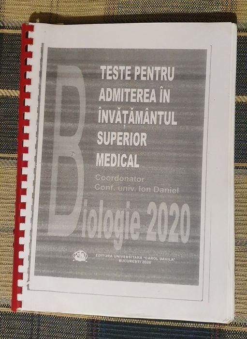 Cărți grile admitere biologie UMFCD