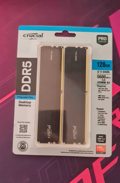 Crucial Pro ddr5 128gb (2x64) RAM CP2K64G56C46U5