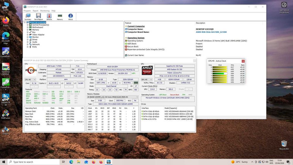 Unitate PC Ryzen 7, 16GB, Video 4GB, SSD, Sursa 800W