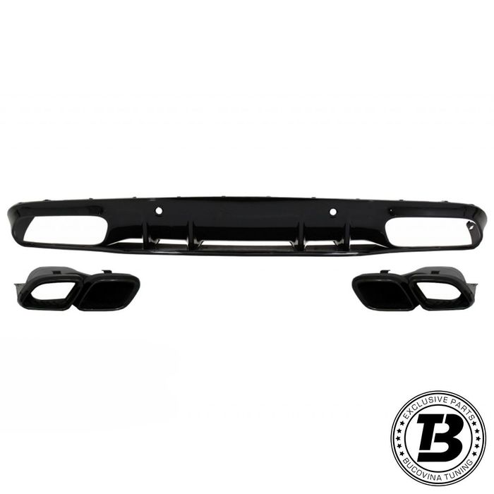 Difuzor Bara Spate cu Ornamente compatibil cu Mercedes C Class C205 A205 C63 Design