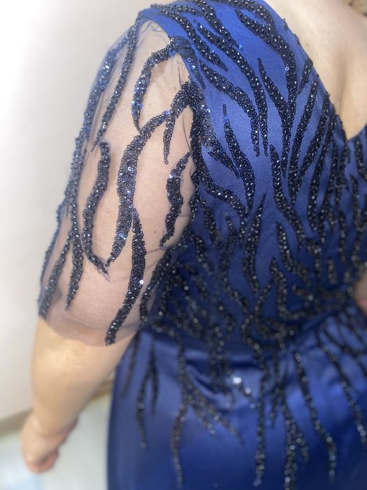 Rochie albastră de nuntă pe comandă albastru închis